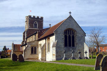Stanbridge church from the south-east March 2008